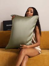 [Olive Green] SilkSilky  22Momme Pillowcase 001