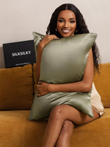 [Olive Green] SilkSilky  22Momme Pillowcase 002