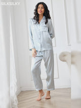 SilkSilky  Long Sleeve Lapel Collar Women's Pajamas video 001
